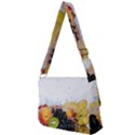 Variety Of Fruit Water Berry Food Splash Kiwi Grape Full Print Messenger Bag (L) View2