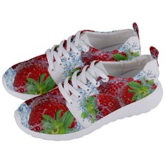 Red Strawberries Water Squirt Strawberry Fresh Splash Drops Men s Lightweight Sports Shoes by B30l