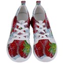 Red Strawberries Water Squirt Strawberry Fresh Splash Drops Women s Lightweight Sports Shoes View1