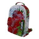 Red Strawberries Water Squirt Strawberry Fresh Splash Drops Flap Pocket Backpack (Large) View1