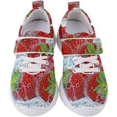 Red Strawberries Water Squirt Strawberry Fresh Splash Drops Kids  Velcro Strap Shoes