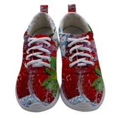 Red Strawberries Water Squirt Strawberry Fresh Splash Drops Women Athletic Shoes by B30l