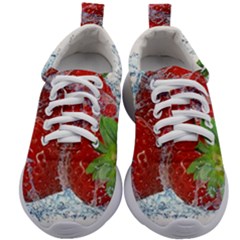 Red Strawberries Water Squirt Strawberry Fresh Splash Drops Kids Athletic Shoes by B30l