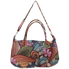 Multicolored Flower Decor Flowers Patterns Leaves Colorful Removable Strap Handbag by B30l