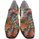 Multicolored Flower Decor Flowers Patterns Leaves Colorful Women Slip On Heel Loafers View1