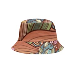 Multicolored Flower Decor Flowers Patterns Leaves Colorful Bucket Hat (kids) by B30l