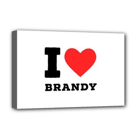 I Love Brandy Deluxe Canvas 18  X 12  (stretched) by ilovewhateva