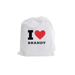 I Love Brandy Drawstring Pouch (medium) by ilovewhateva