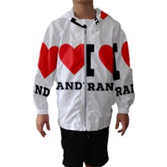 I Love Brandy Kids  Hooded Windbreaker by ilovewhateva