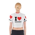 I love brandy Cotton Crop Top View2