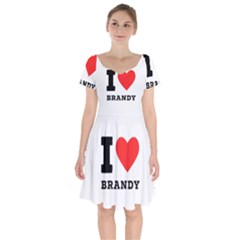 I Love Brandy Short Sleeve Bardot Dress by ilovewhateva