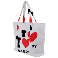 I Love Brandy Zip Up Canvas Bag by ilovewhateva