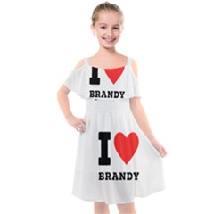 I Love Brandy Kids  Cut Out Shoulders Chiffon Dress by ilovewhateva