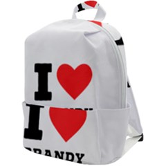 I Love Brandy Zip Up Backpack by ilovewhateva