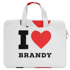 I Love Brandy Macbook Pro 13  Double Pocket Laptop Bag by ilovewhateva