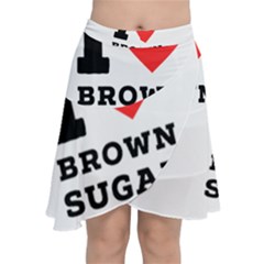 I Love Brown Sugar Chiffon Wrap Front Skirt by ilovewhateva