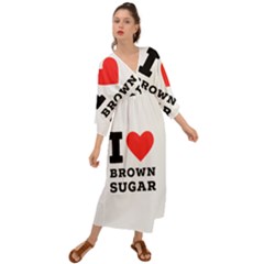 I Love Brown Sugar Grecian Style  Maxi Dress