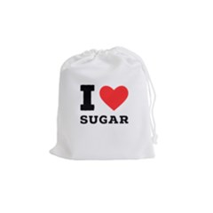 I Love Sugar  Drawstring Pouch (medium) by ilovewhateva