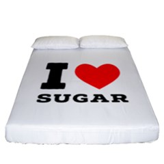 I Love Sugar  Fitted Sheet (california King Size) by ilovewhateva