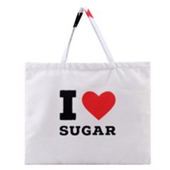 I Love Sugar  Zipper Large Tote Bag by ilovewhateva