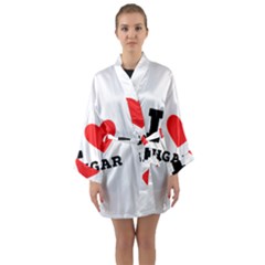 I Love Sugar  Long Sleeve Satin Kimono by ilovewhateva