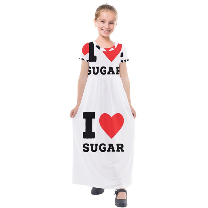 I love sugar  Kids  Short Sleeve Maxi Dress