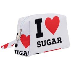 I Love Sugar  Wristlet Pouch Bag (large) by ilovewhateva