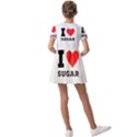 I love sugar  Kids  Short Sleeve Pinafore Style Dress View2