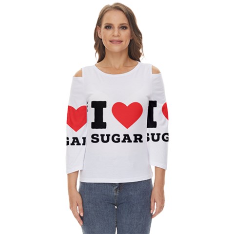 I Love Sugar  Cut Out Wide Sleeve Top by ilovewhateva