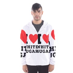 I Love White Sugar Men s Hooded Windbreaker by ilovewhateva