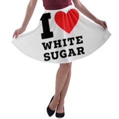 I Love White Sugar A-line Skater Skirt by ilovewhateva