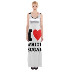 I Love White Sugar Thigh Split Maxi Dress by ilovewhateva