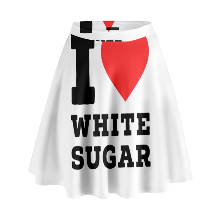 I love white sugar High Waist Skirt