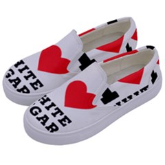 I Love White Sugar Kids  Canvas Slip Ons by ilovewhateva