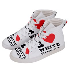 I Love White Sugar Men s Hi-top Skate Sneakers by ilovewhateva