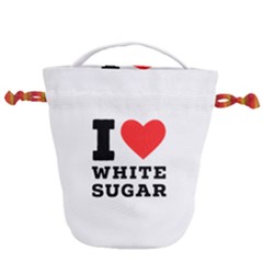 I Love White Sugar Drawstring Bucket Bag by ilovewhateva