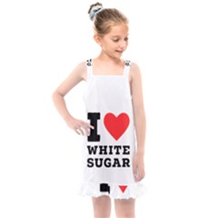 I Love White Sugar Kids  Overall Dress by ilovewhateva