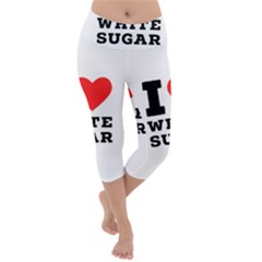 I Love White Sugar Lightweight Velour Capri Yoga Leggings by ilovewhateva