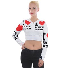 I Love White Sugar Long Sleeve Cropped Velvet Jacket by ilovewhateva