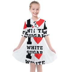 I Love White Sugar Kids  All Frills Chiffon Dress by ilovewhateva