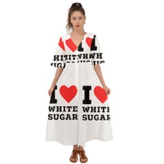 I Love White Sugar Kimono Sleeve Boho Dress by ilovewhateva