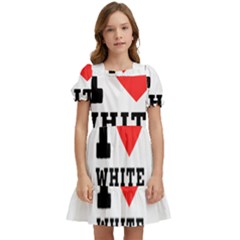 I Love White Sugar Kids  Puff Sleeved Dress by ilovewhateva