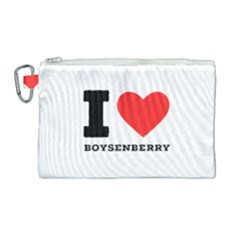 I Love Boysenberry  Canvas Cosmetic Bag (large) by ilovewhateva