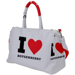 I Love Boysenberry  Duffel Travel Bag by ilovewhateva