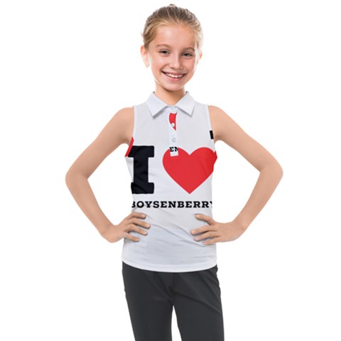 I Love Boysenberry  Kids  Sleeveless Polo Tee by ilovewhateva