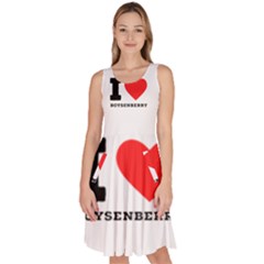 I Love Boysenberry  Knee Length Skater Dress With Pockets by ilovewhateva