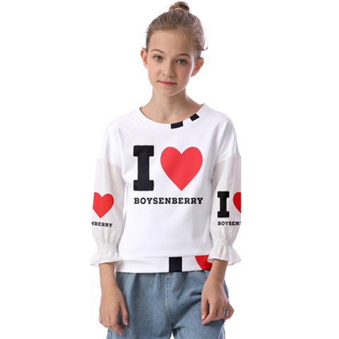 I Love Boysenberry  Kids  Cuff Sleeve Top by ilovewhateva