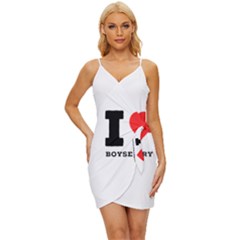 I Love Boysenberry  Wrap Tie Front Dress by ilovewhateva