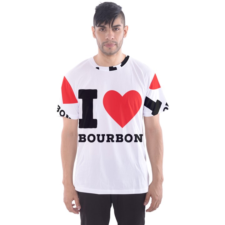 I love bourbon  Men s Sport Mesh Tee