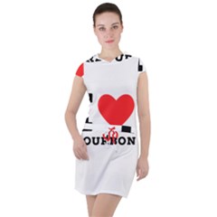 I Love Bourbon  Drawstring Hooded Dress by ilovewhateva